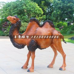 駱駝雕塑，動物玻璃鋼動物
