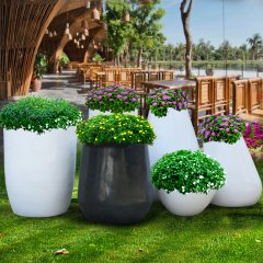 玻璃鋼花盆，公園景觀雕塑