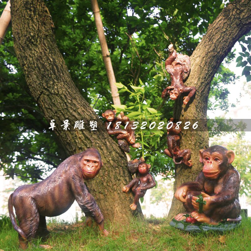 大猩猩雕塑，公園動(dòng)物雕塑