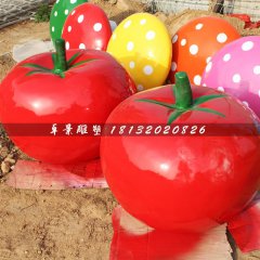 仿真番茄雕塑，玻璃鋼蔬菜
