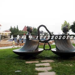 孔融讓梨銅雕，景觀銅雕
