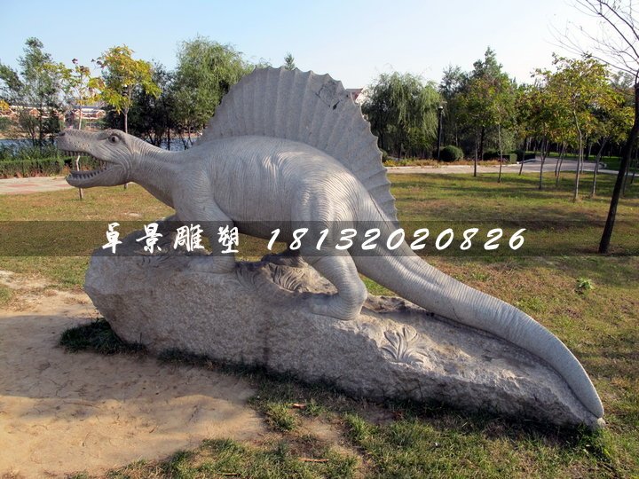恐龍石雕，公園動物石雕 (1)