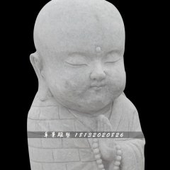 小和尚念經(jīng)雕塑，人物石雕