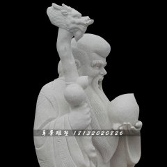 南極仙翁石雕，漢白玉神仙雕塑