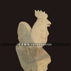 公雞石雕，大理石動物雕塑