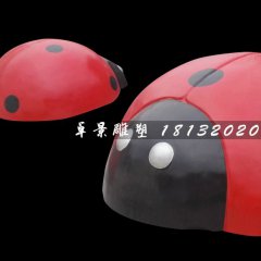 仿真七星瓢蟲雕塑，玻璃鋼昆蟲雕塑
