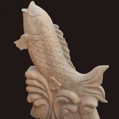 石雕噴泉，石雕魚(yú)噴泉