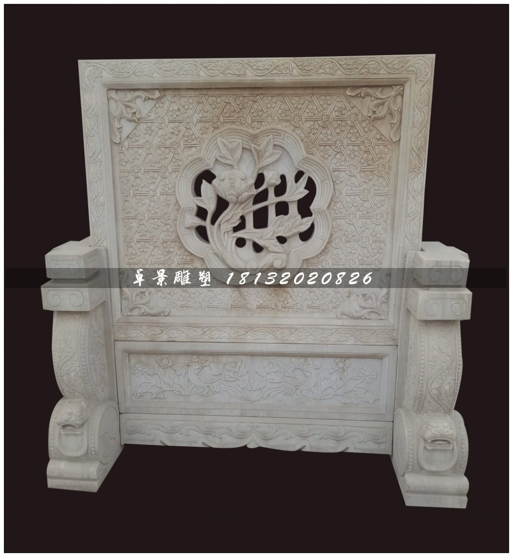 屏風(fēng)石雕，仿古大理石屏風(fēng)