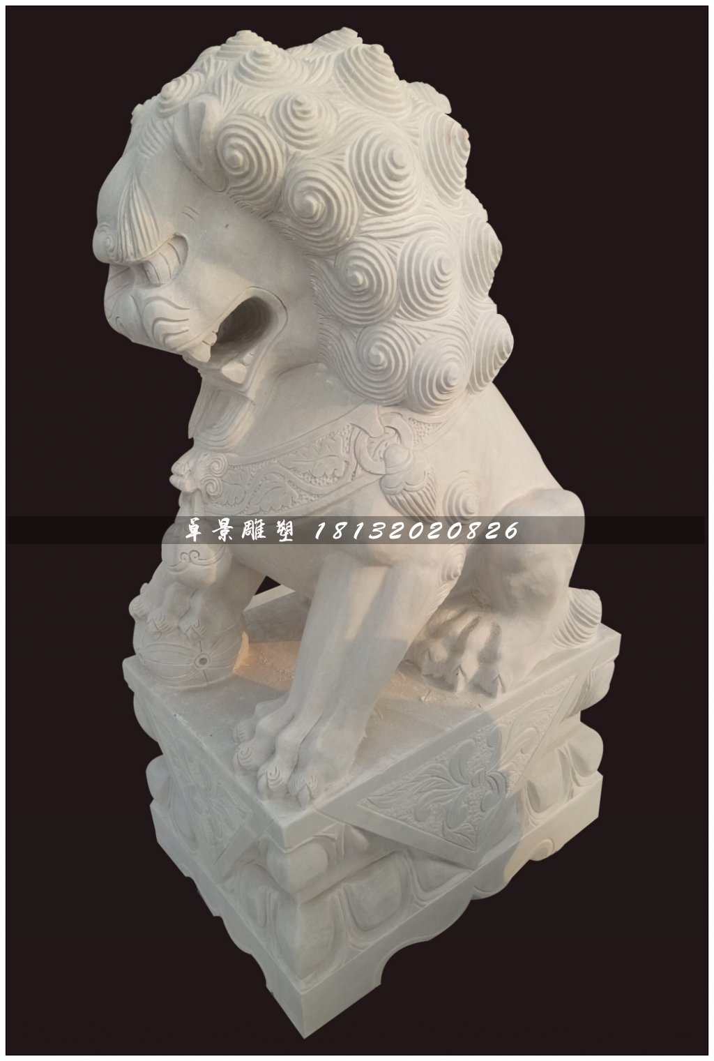 北京獅石雕，漢白玉北京獅石雕 (3)