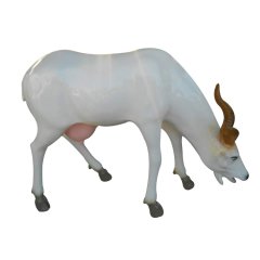 玻璃鋼山羊雕塑，仿真動(dòng)物雕塑