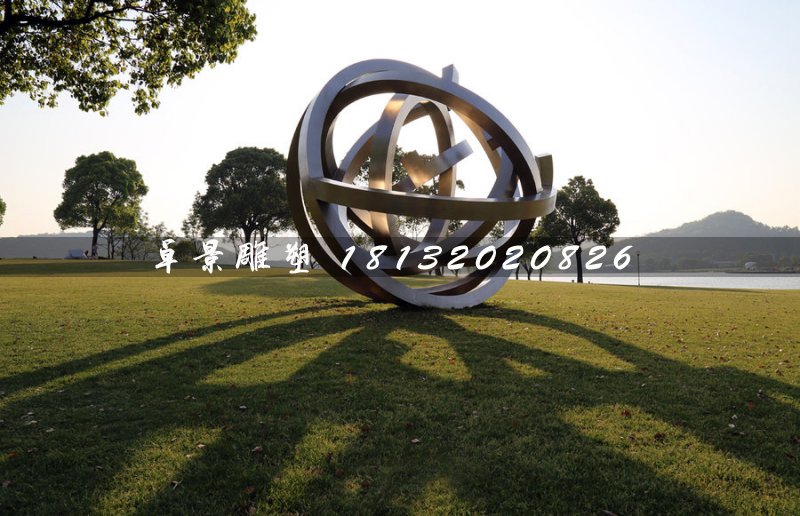 公園抽象雕塑，不銹鋼景觀雕塑 (2)