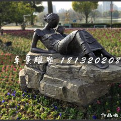 母與子銅雕，公園人物銅雕