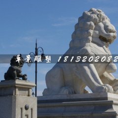 石獅子，漢白玉獅子雕塑