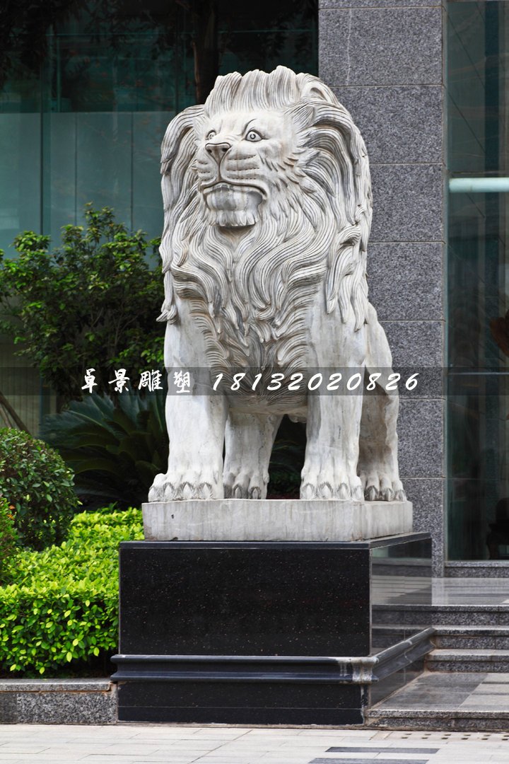 大理石獅子，歐式石獅子 (2)