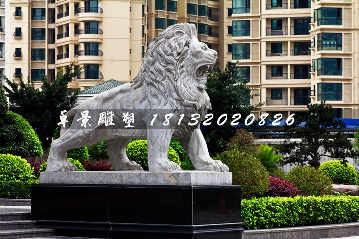 大理石獅子，歐式石獅子 (1)