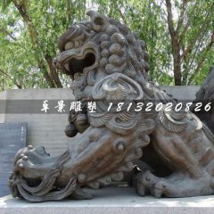 大型銅獅子，戲球獅銅雕