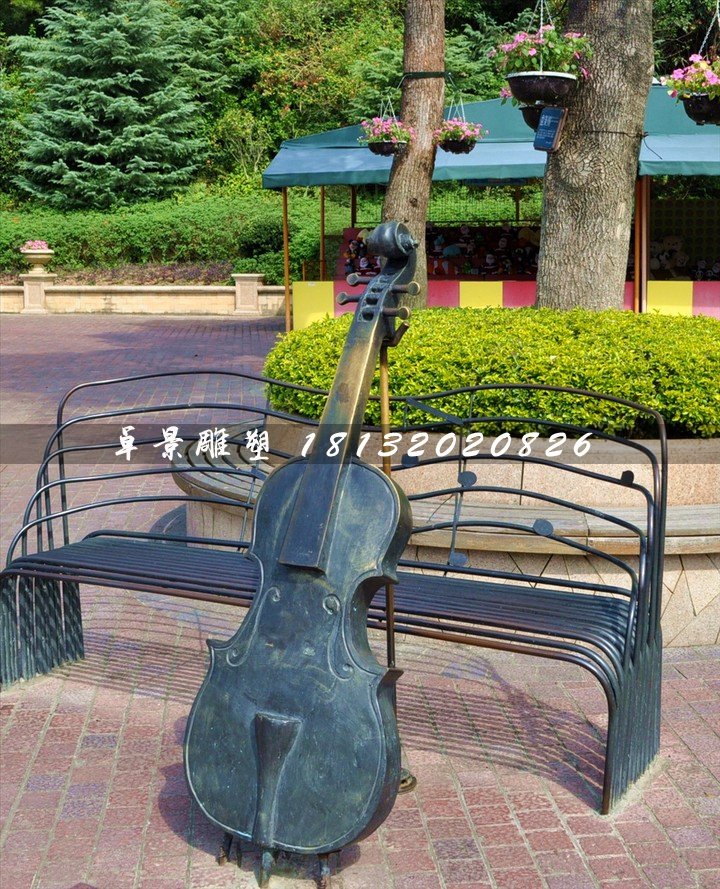 大提琴銅雕，公園景觀銅雕