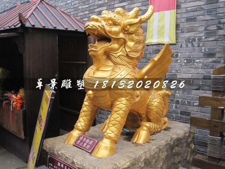 麒麟銅雕，神獸銅雕