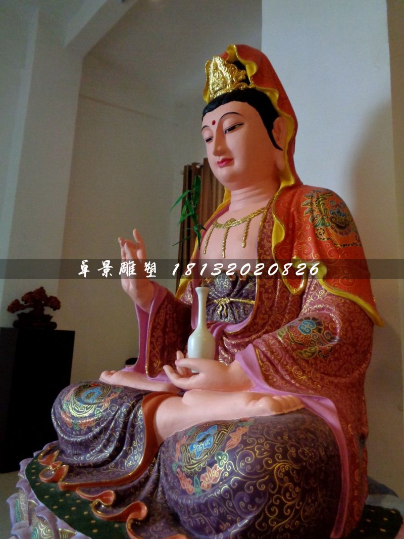 觀世音菩薩雕塑，玻璃鋼佛像