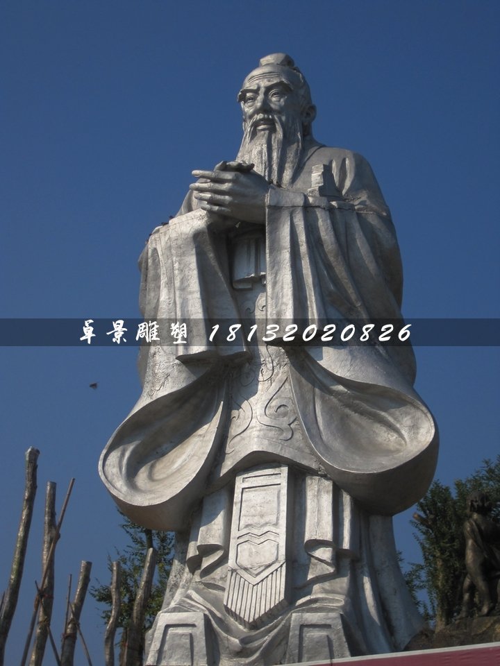 不銹鋼孔子雕塑，廣場名人雕塑