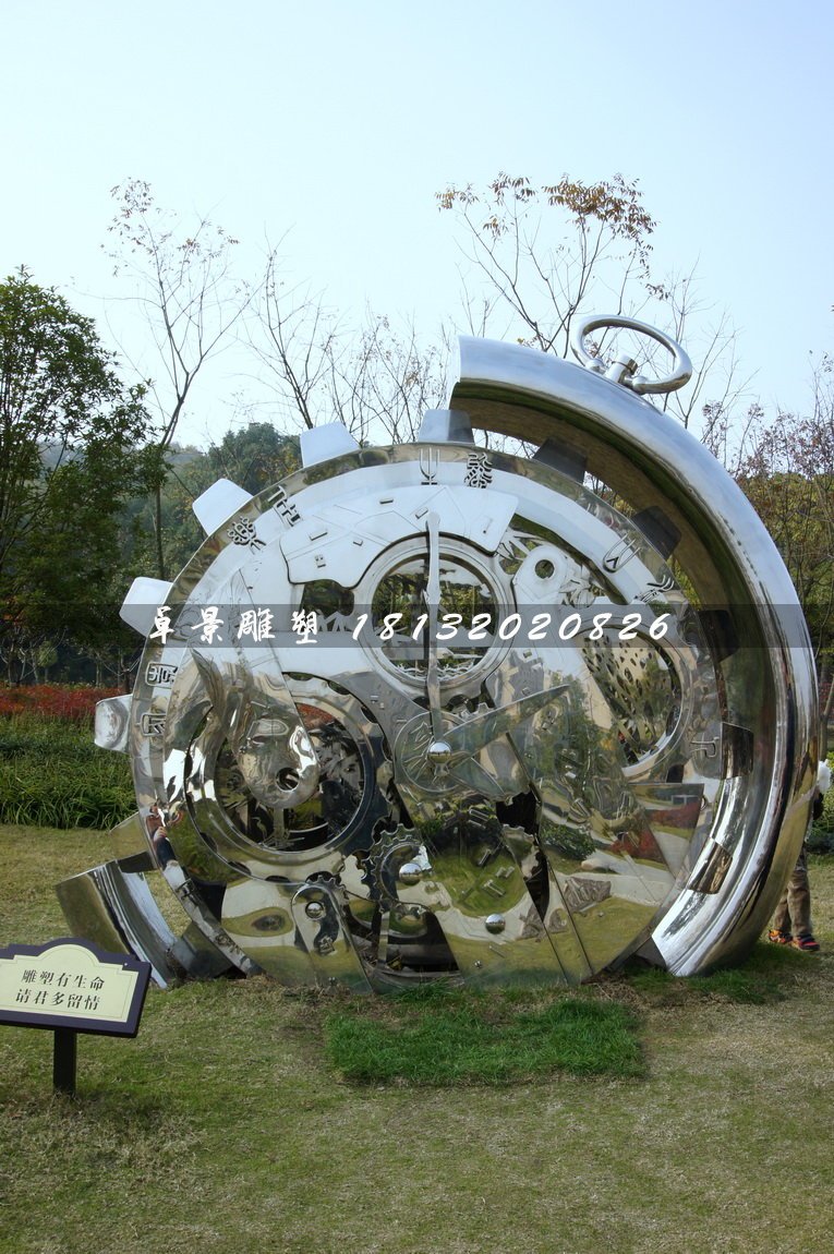 不銹鋼齒輪雕塑，公園景觀雕塑