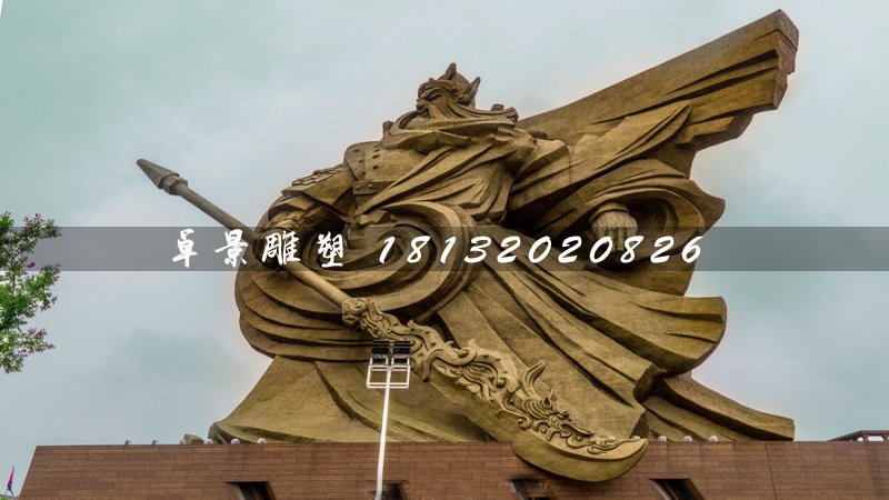 不銹鋼關(guān)公雕塑，廣場大型關(guān)公像 (2)