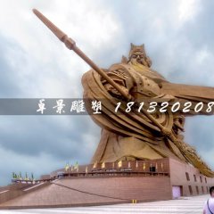 不銹鋼關(guān)公雕塑，廣場(chǎng)大型關(guān)公像