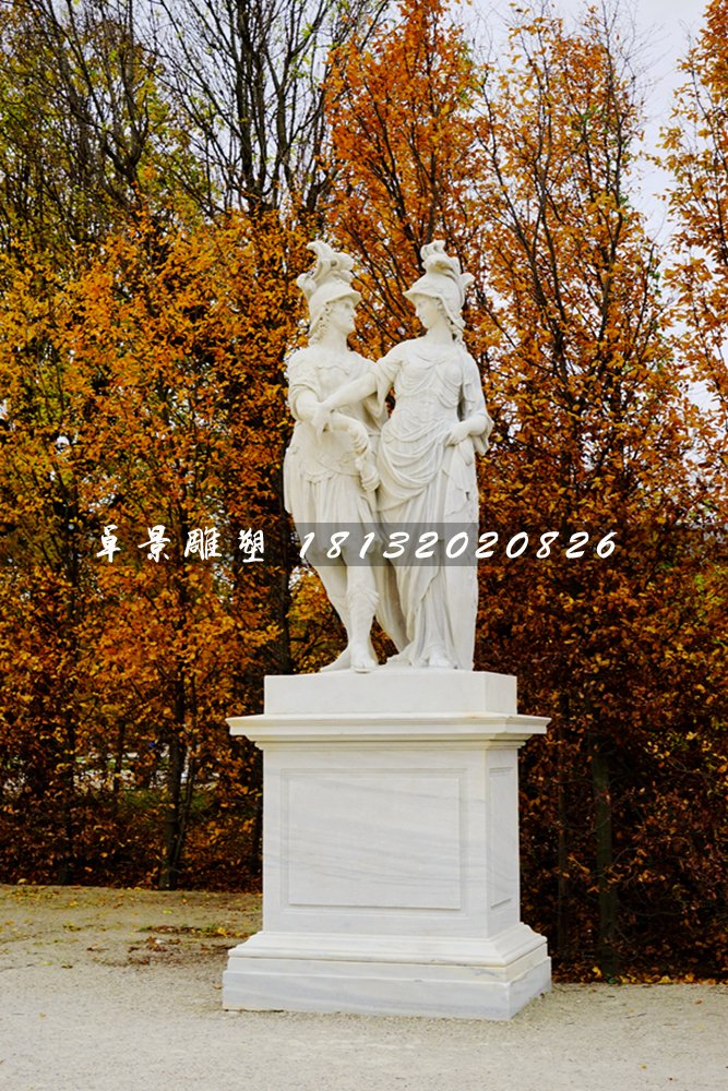 西方人物石雕，漢白玉景觀石雕