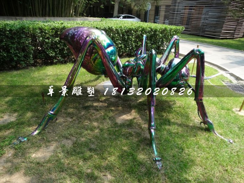 不銹鋼蜘蛛雕塑，公園動物雕塑