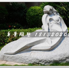 抽象女人石雕，公園景觀雕塑
