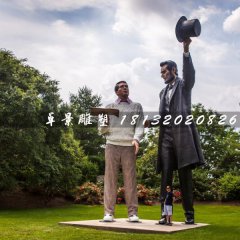 玻璃鋼西方人物雕塑，公園景觀雕塑