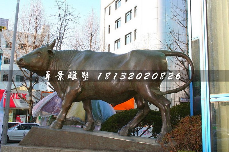 銅牛雕塑，動物雕塑