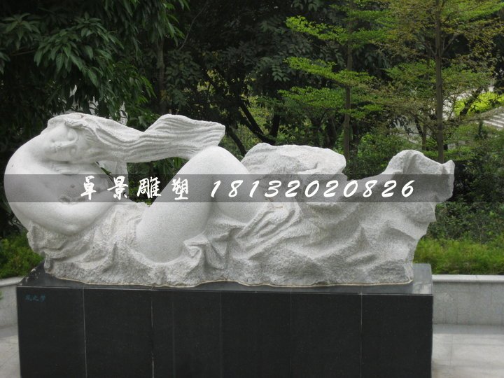 風(fēng)之夢(mèng)石雕，抽象女人石雕