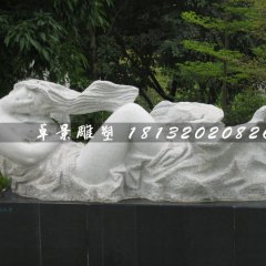 風(fēng)之夢石雕，抽象女人石雕