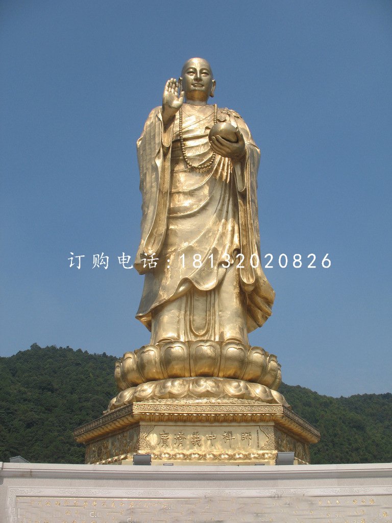 地藏王菩薩銅雕，大型立式銅佛像
