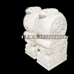 抱鼓石雕塑，門墩石雕