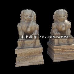北京獅石雕，廣場動物石雕