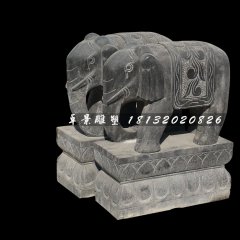大象石雕，青石動(dòng)物雕塑