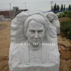 愛迪生石雕，校園西方名人石雕