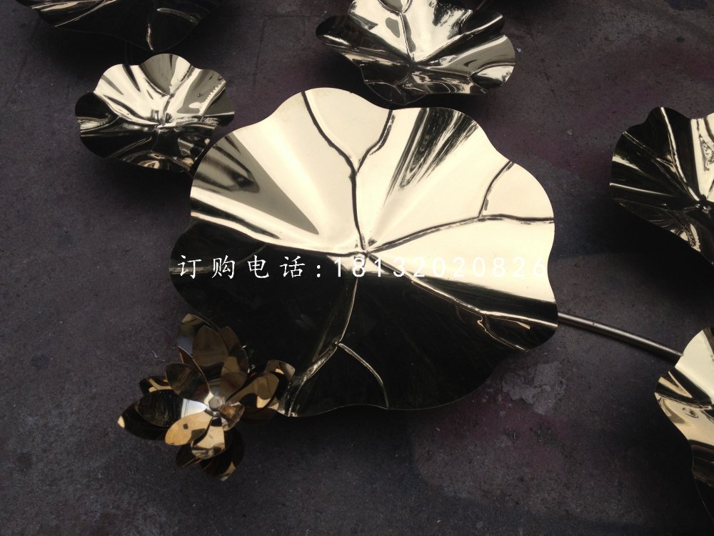 不銹鋼荷葉，公園不銹鋼雕塑