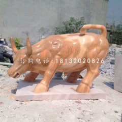 廣場石雕牛，華爾街牛石雕