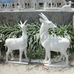山羊石雕，大理石動(dòng)物雕塑