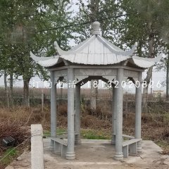 公園石涼亭，青石亭子