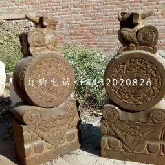 門枕石，仿古石門墩