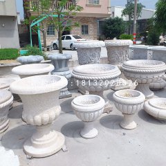 花盆石雕，歐式花盆雕塑