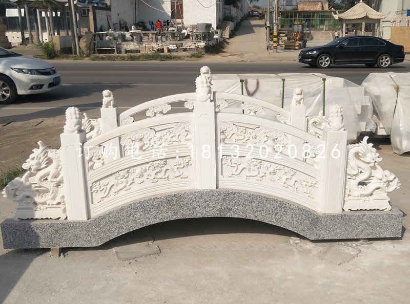 龍浮雕橋，漢白玉石橋
