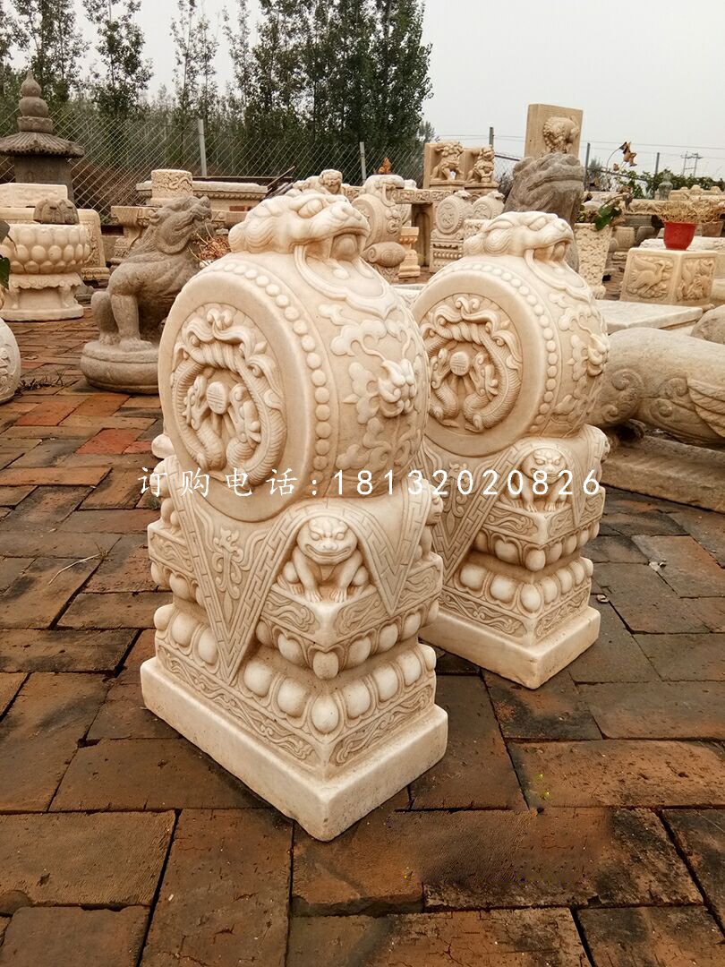 金蟾門(mén)墩雕塑,抱鼓石雕塑