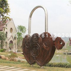 同心鎖銅雕，公園景觀銅雕