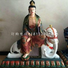 普賢菩薩雕塑，玻璃鋼佛像