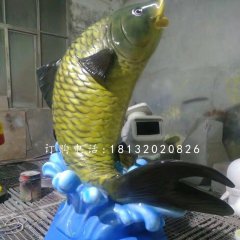 玻璃鋼魚，中華倒刺鲃雕塑